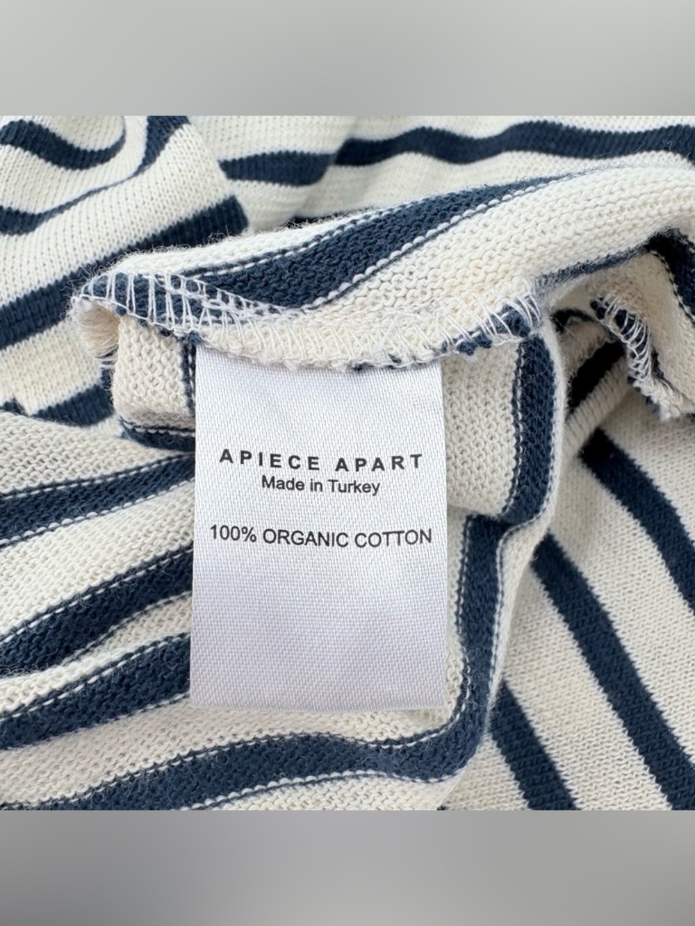 Apiece Apart Navy Striped Nina Cinched Top - Picture 12 of 13